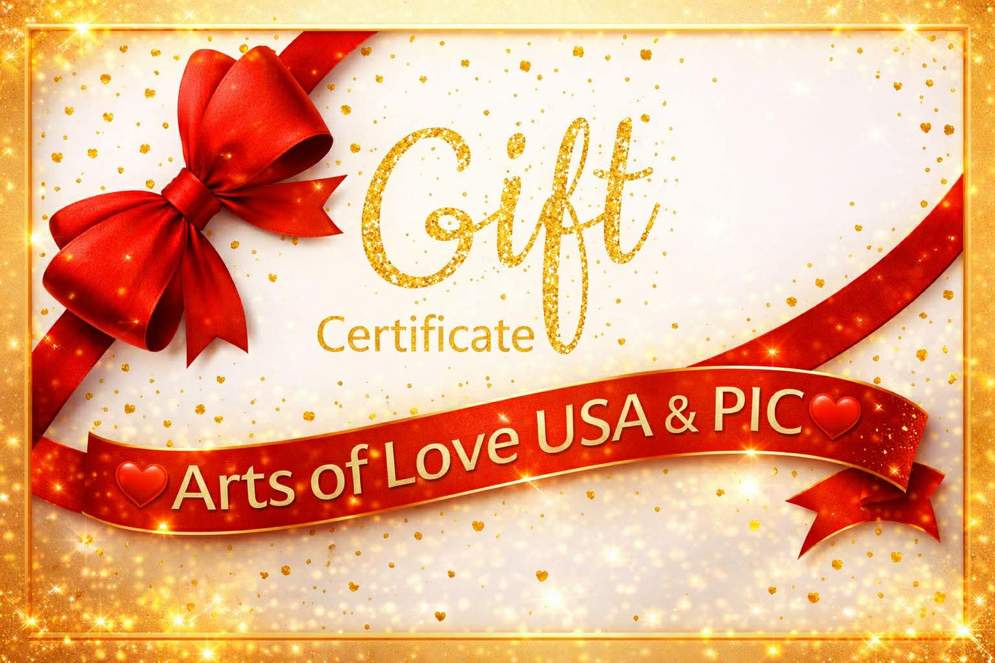 GIFT CERTIFICATE – Arts of Love USA (Digital Gift)