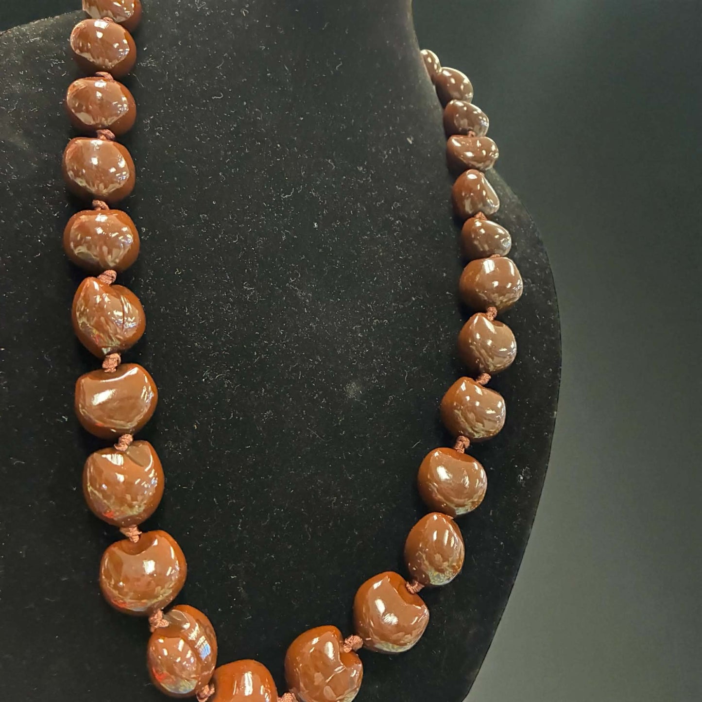 Authentic Kukui Nut Necklace 32” – Hawaiian Lei Jewelry | Brown