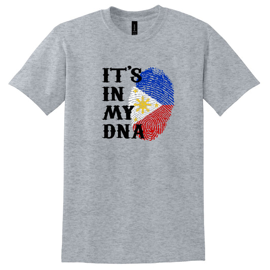 Filipino DNA Graphic Unisex Tee – Heather Gray (FTSF1)