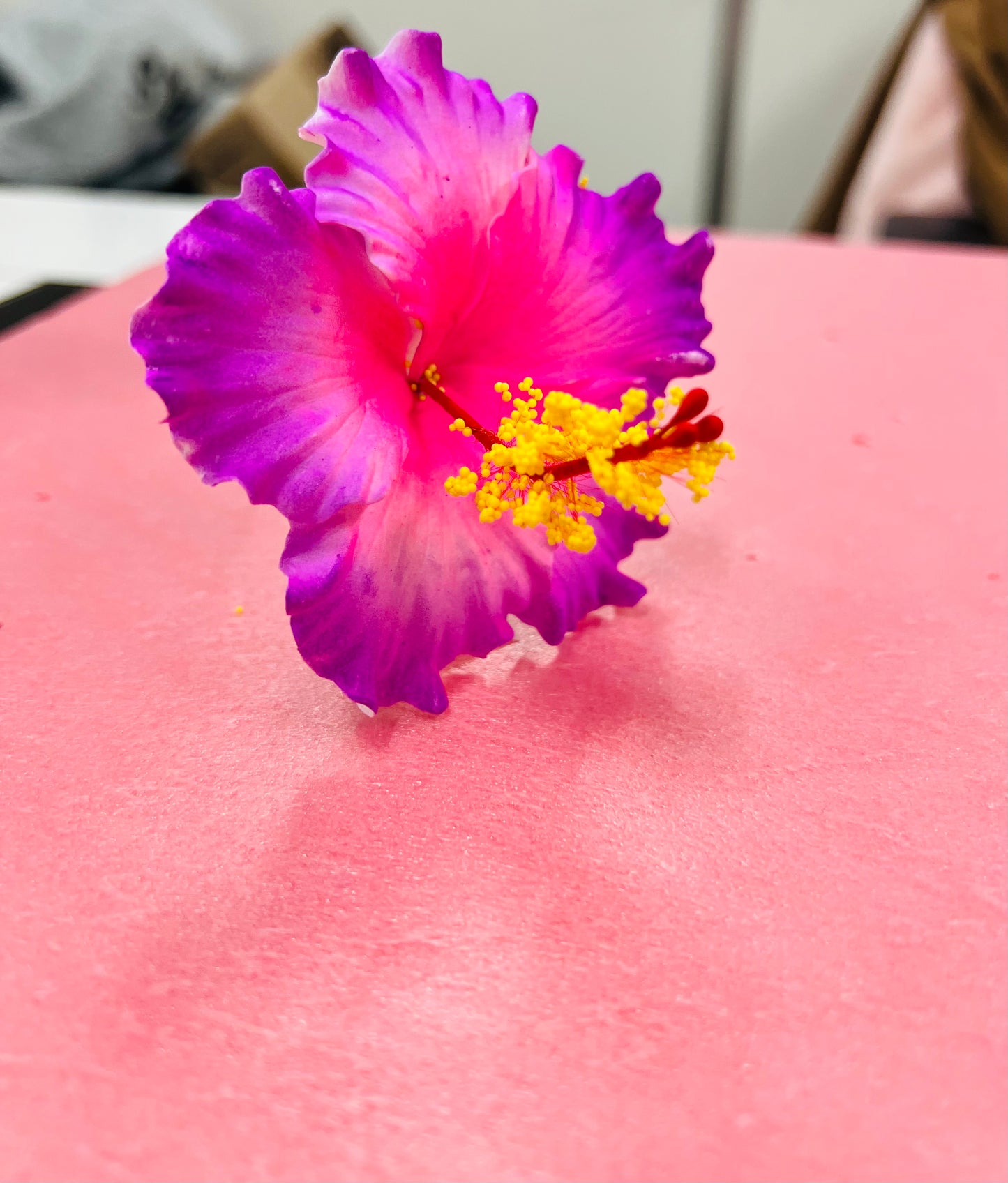 HIBISCUS hair flower Fuchsia Pink combination AOLFL028 (9cm)