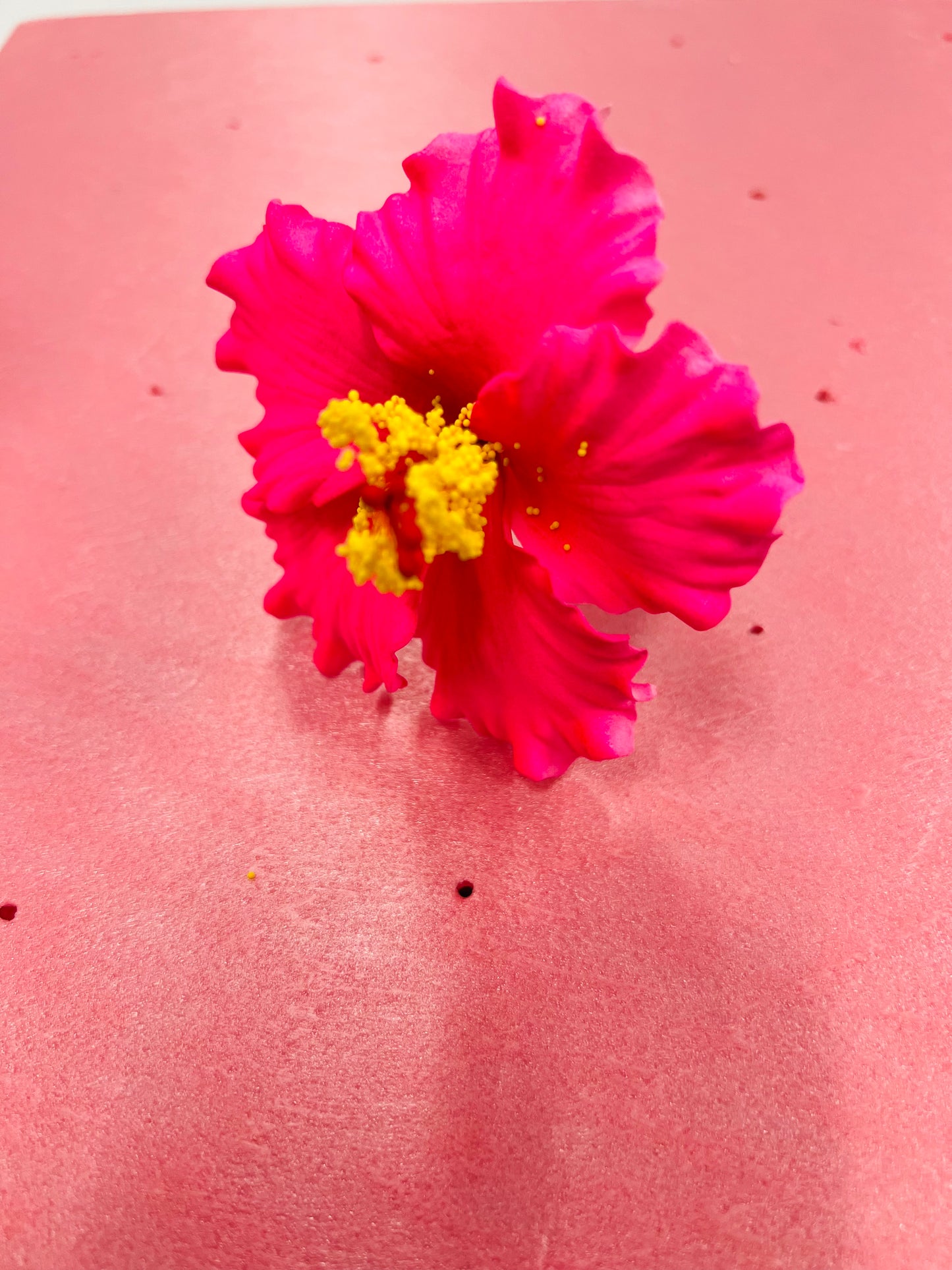 HIBISCUS Hair Flower Pink- AOLFL007 (9cm)