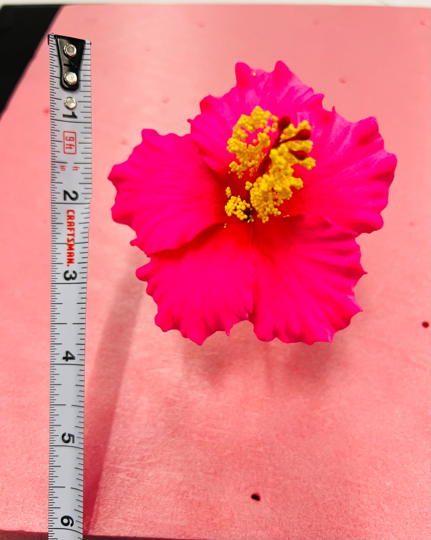 HIBISCUS Hair Flower Pink- AOLFL007 (9cm)