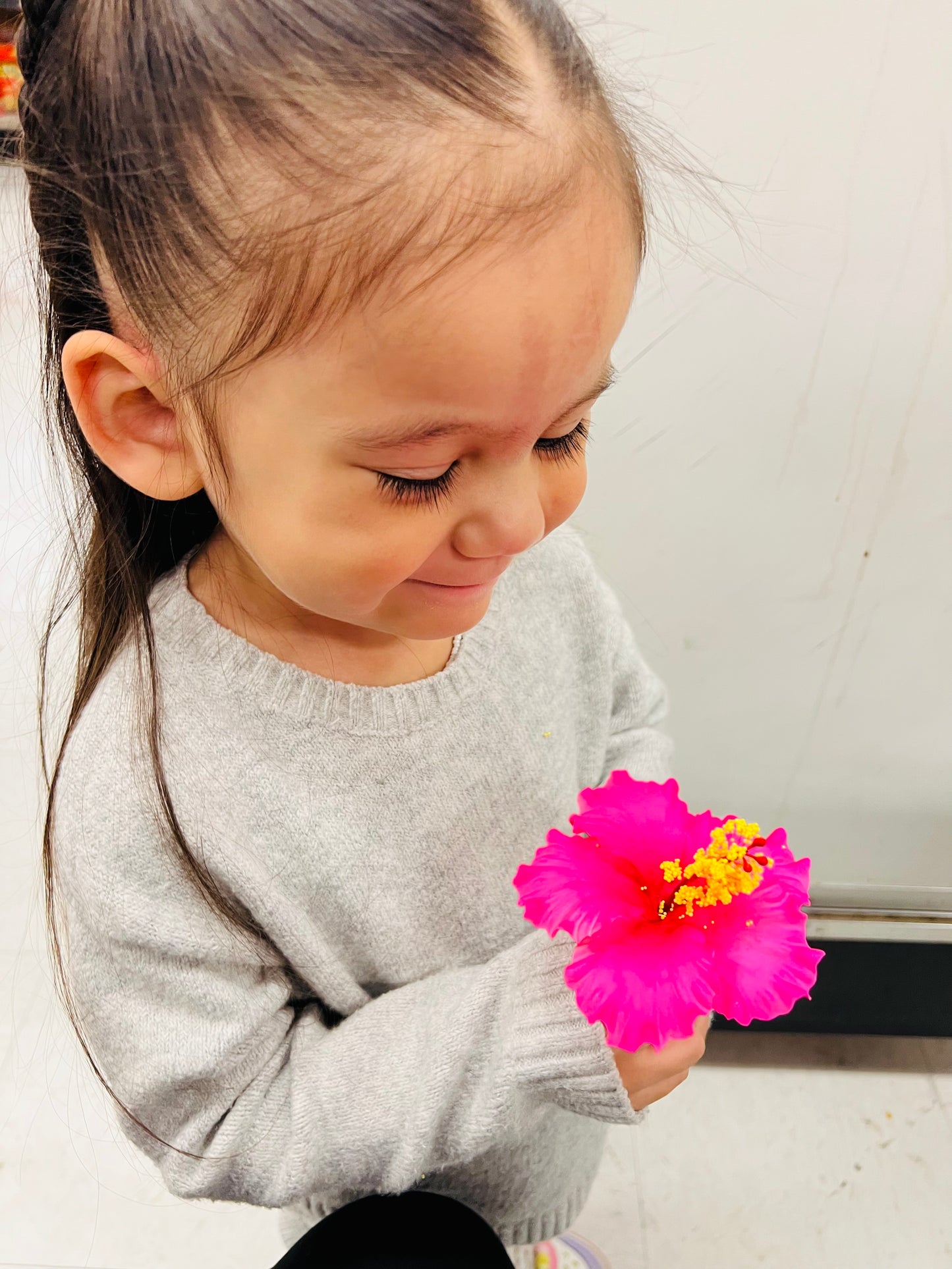 HIBISCUS Hair Flower Pink- AOLFL007 (9cm)