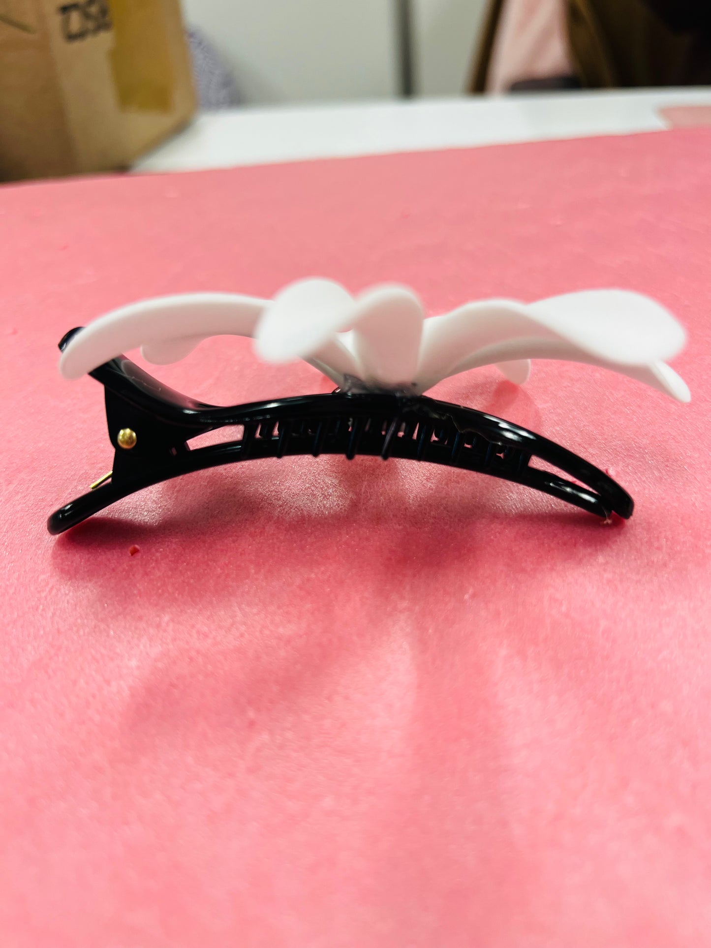 TIARA Hair Flower Clip White AOLFL019