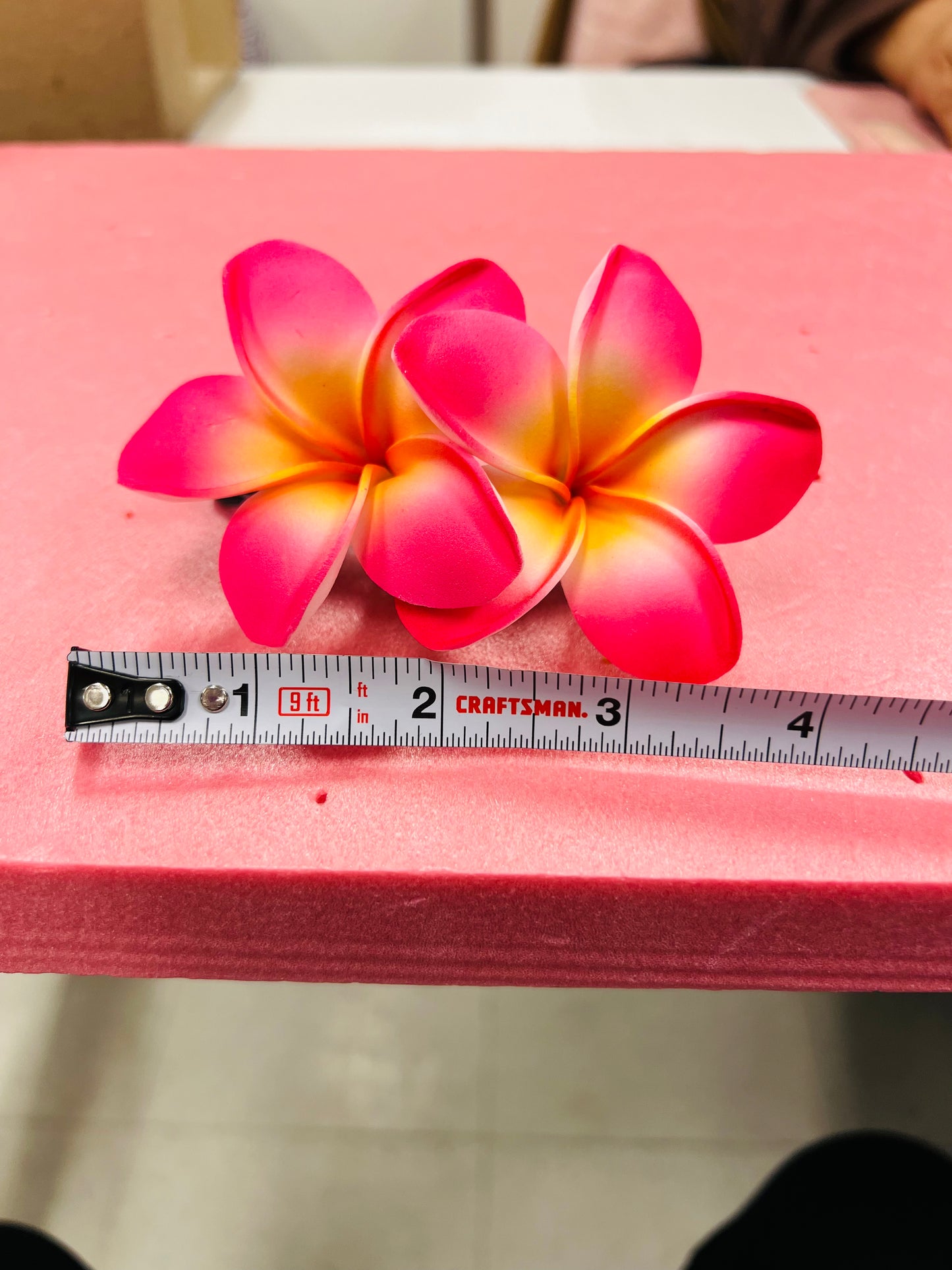 PLUMERIA Flower Hair Clip Pink AOLFL014