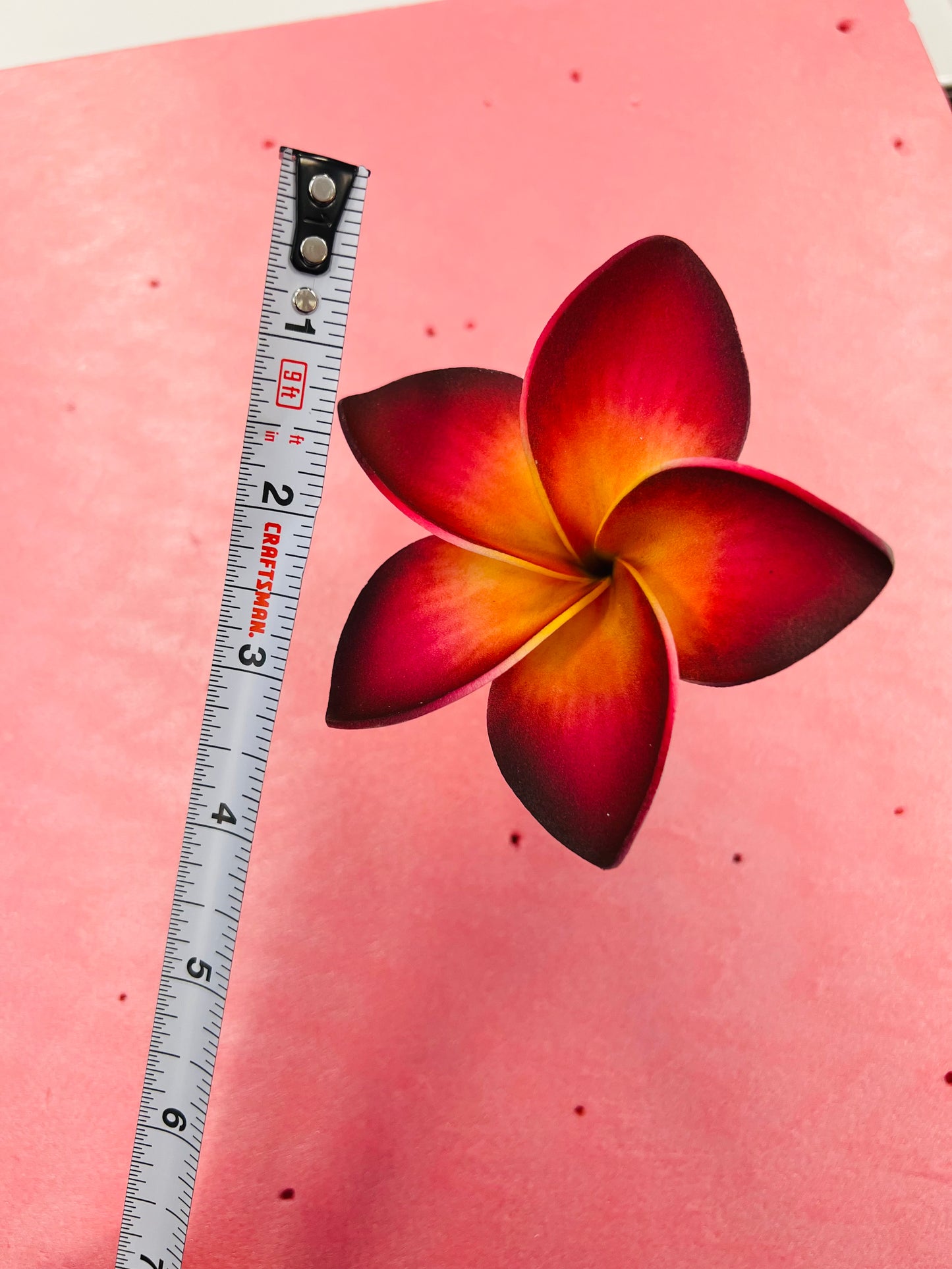 PLUMERIA Hair Flower Red Yellow AOLFL012