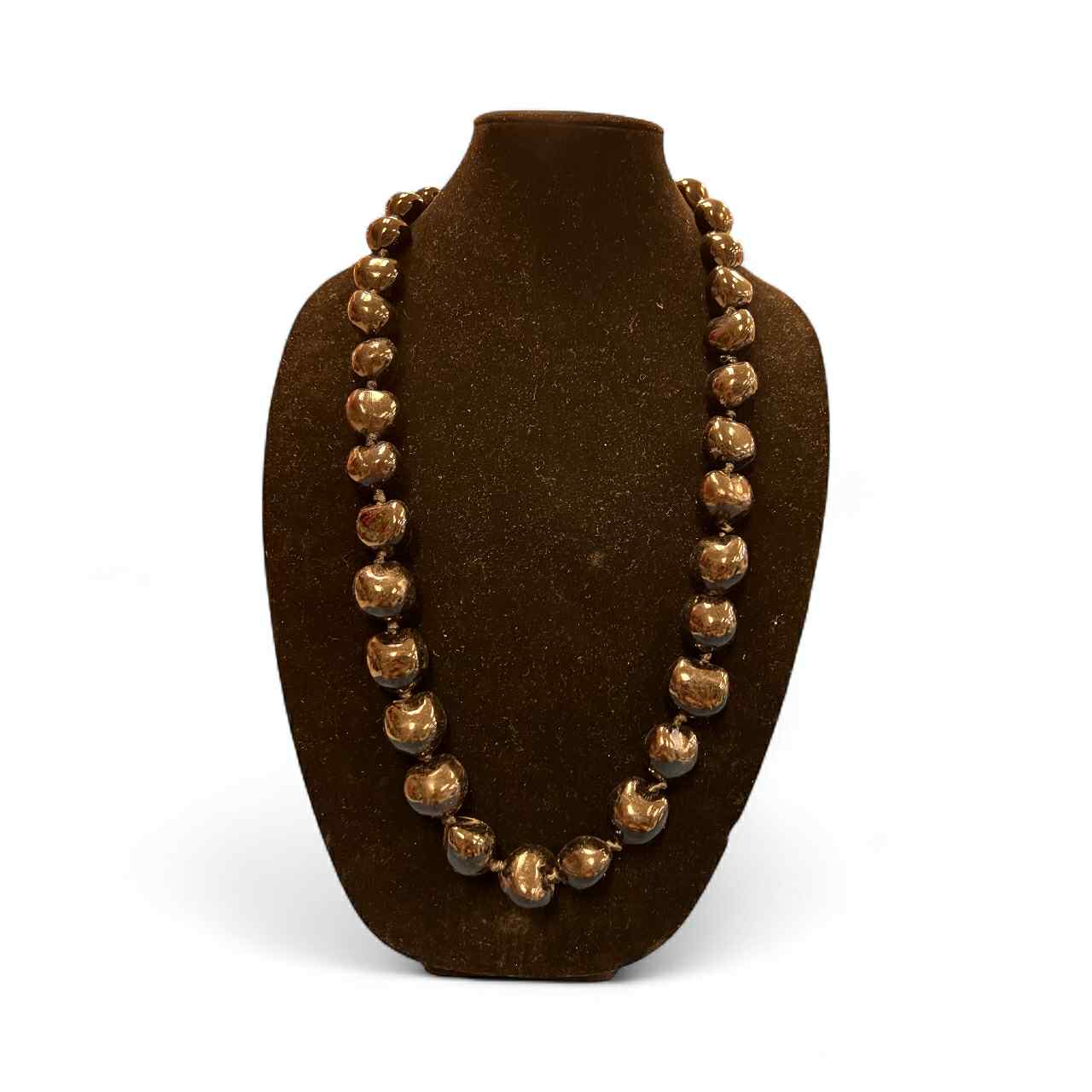 Authentic Kukui Nut Necklace 32” – Hawaiian Lei Jewelry | Black