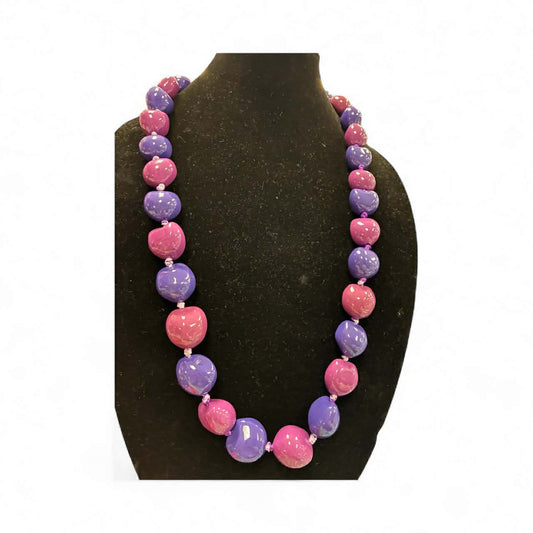 Authentic Kukui Nut Necklace 32” – Hawaiian Lei Jewelry | Purple & Pink