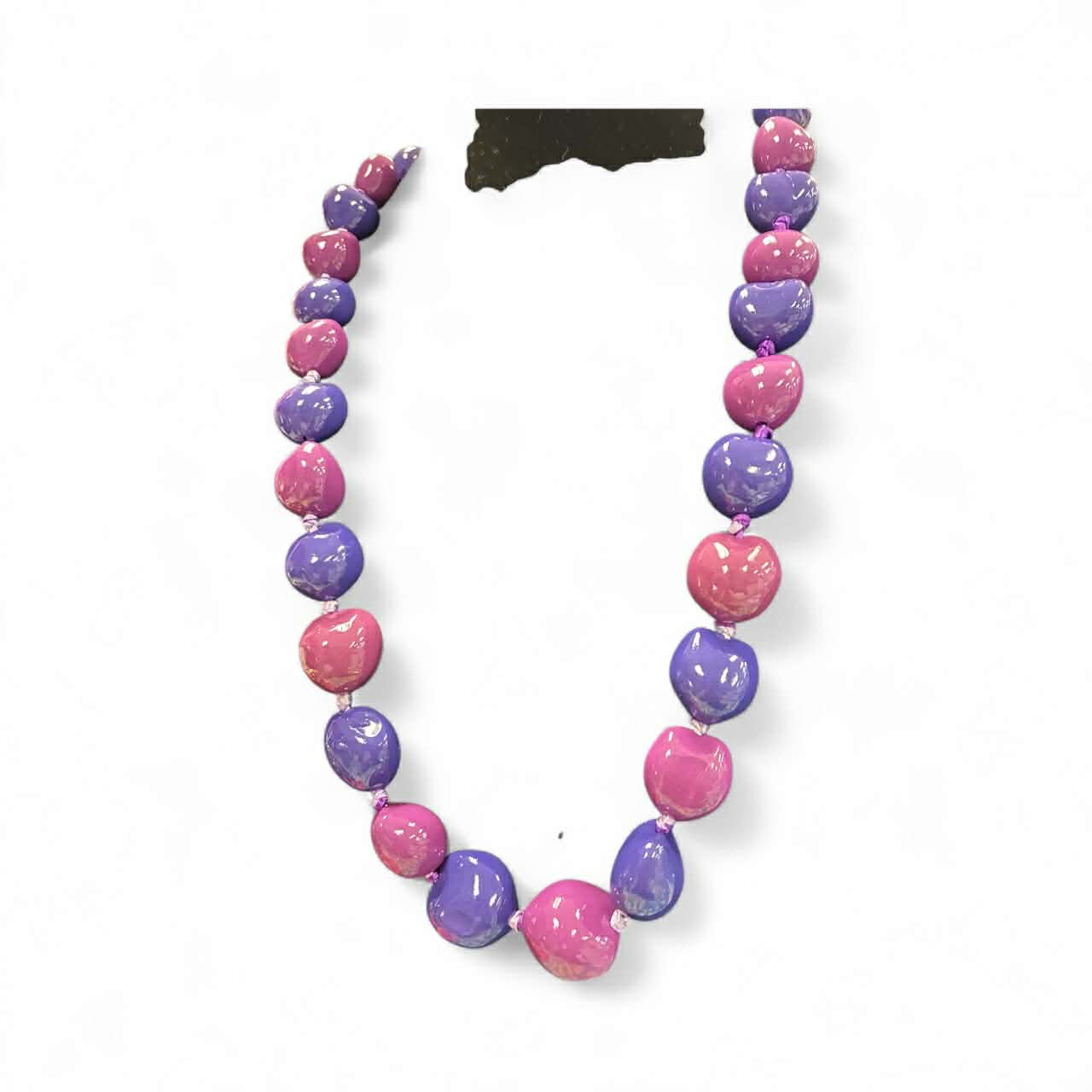 Authentic Kukui Nut Necklace 32” – Hawaiian Lei Jewelry | Purple & Pink