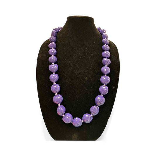 Authentic Kukui Nut Necklace 32” – Hawaiian Lei Jewelry | Purple