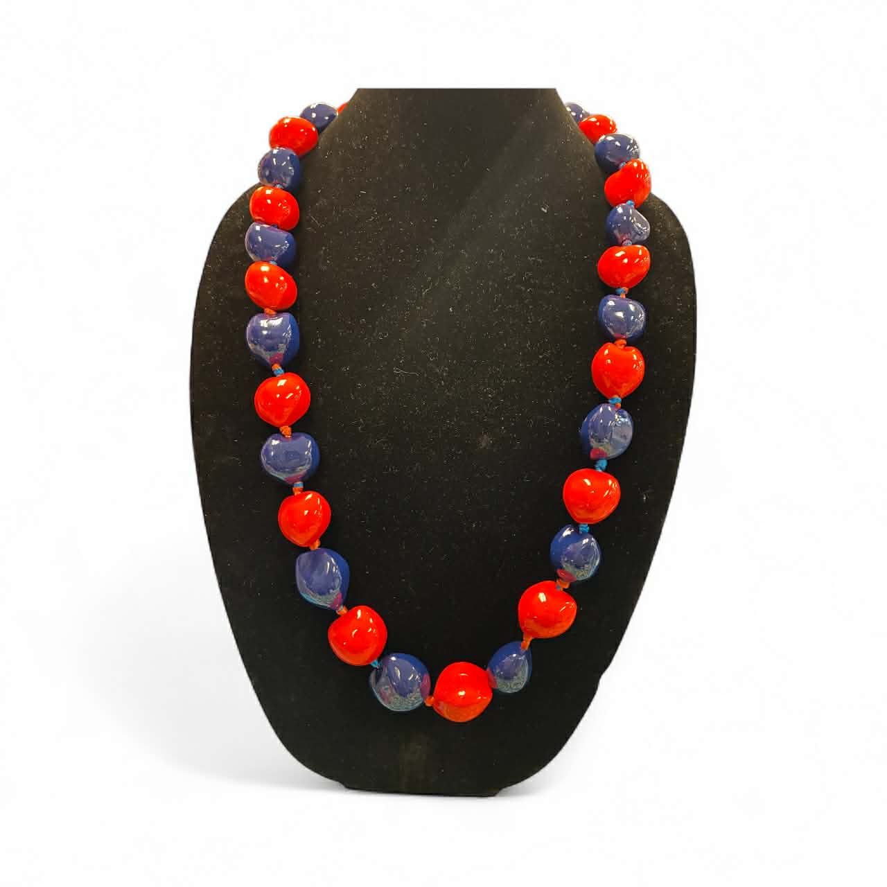 Authentic Kukui Nut Necklace 32” – Hawaiian Lei Jewelry | Red & Blue