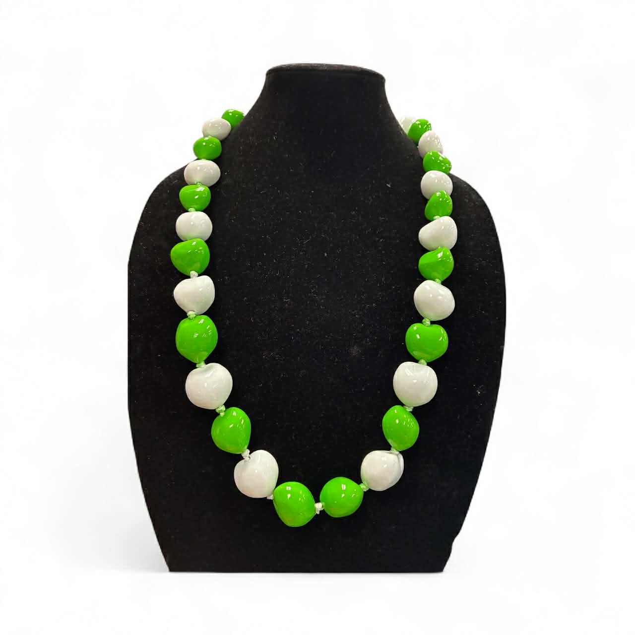 Authentic Kukui Nut Necklace 32” – Hawaiian Lei Jewelry | White & Green
