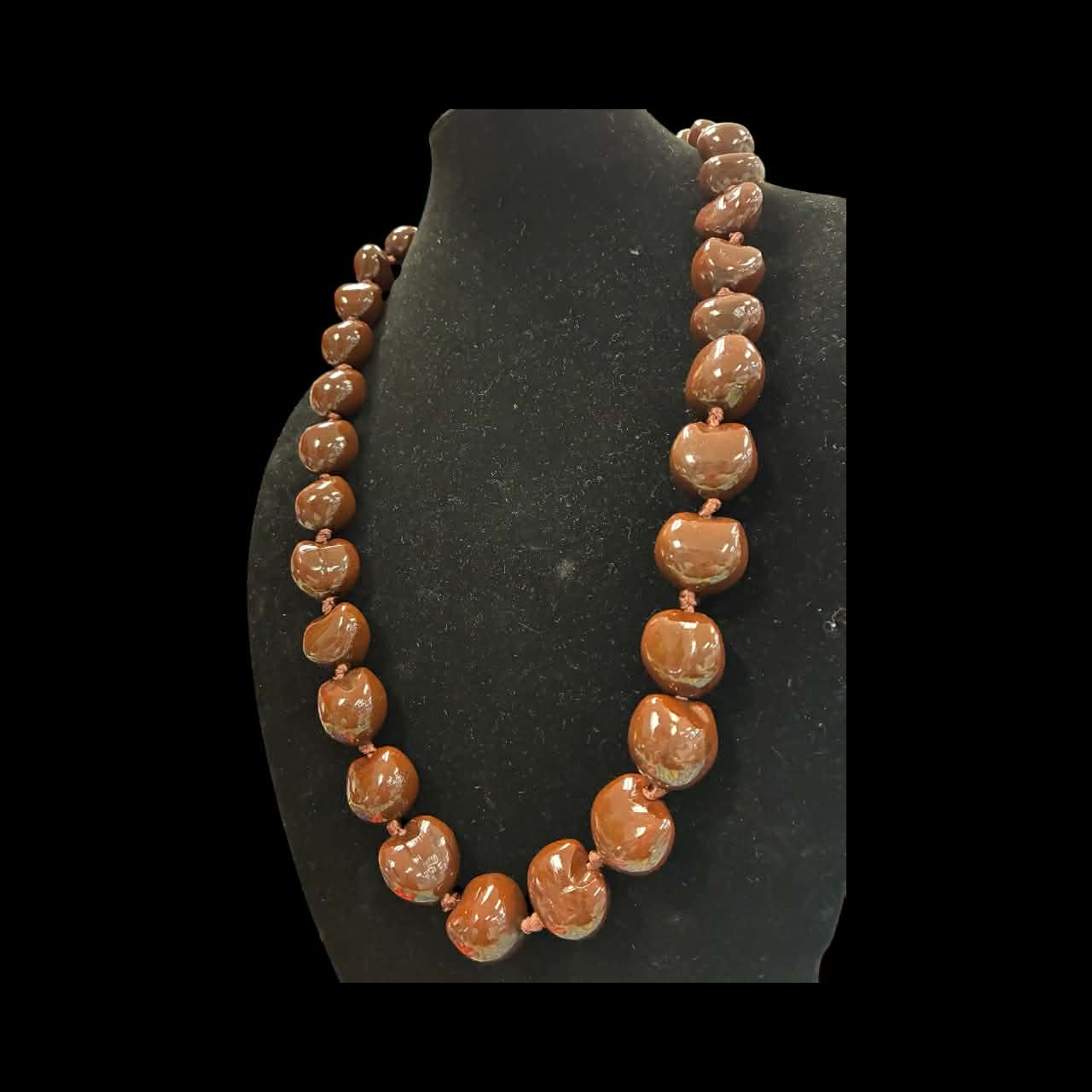 Authentic Kukui Nut Necklace 32” – Hawaiian Lei Jewelry | Brown