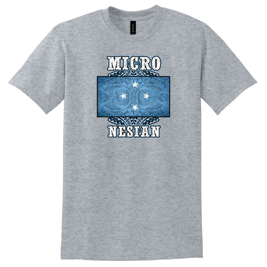 Micronesian Blue Tribal Graphic Tee (ITSM1)