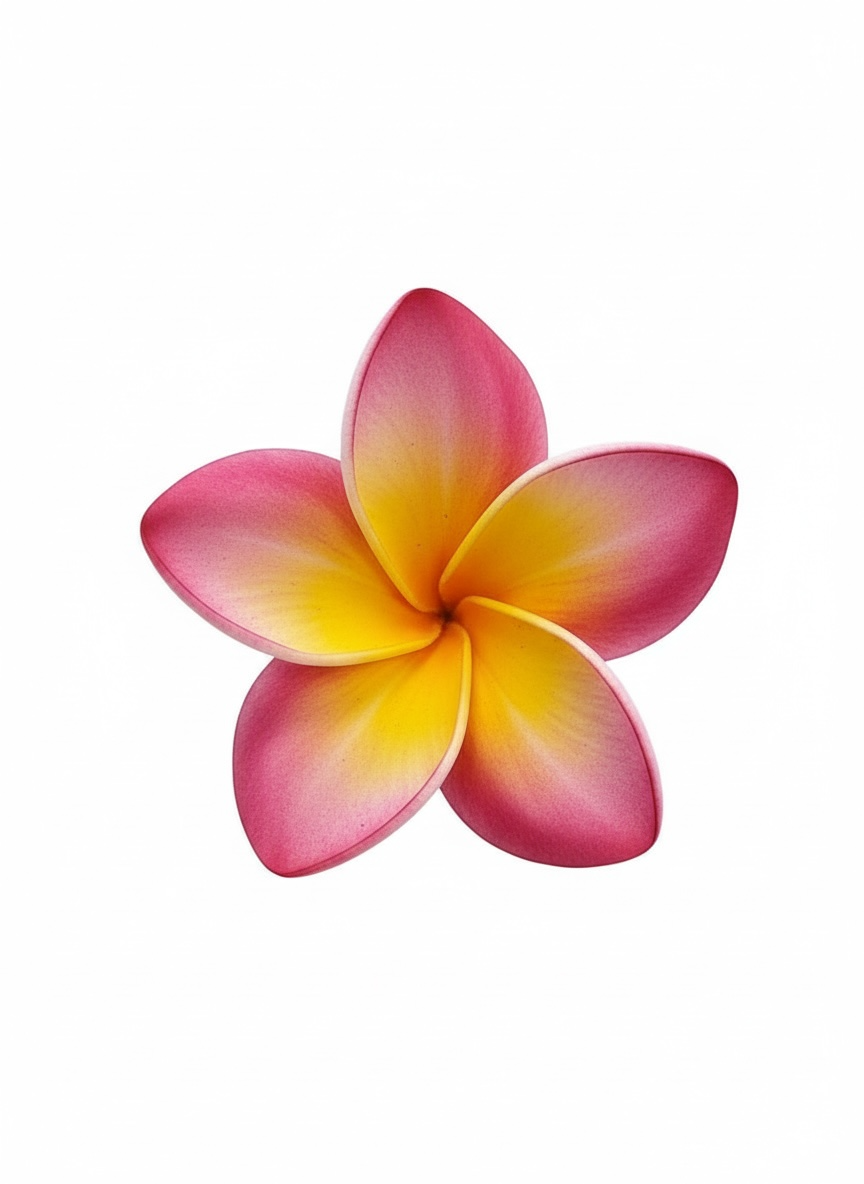 PLUMERIA Hair Flower Pink Yellow AOLFL011