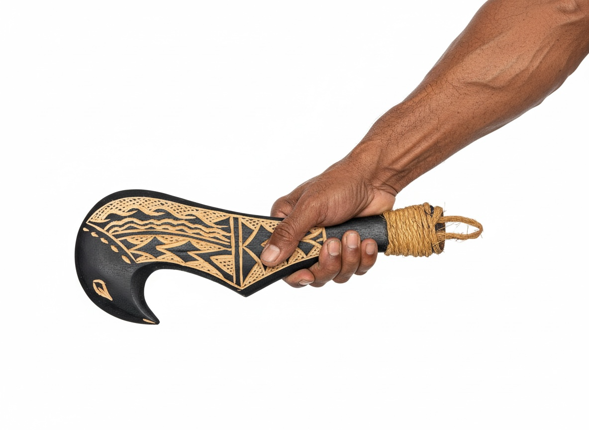 Handcrafted Polynesian Tribal Bird Hook Carving – Island Art (HPTBHC01)