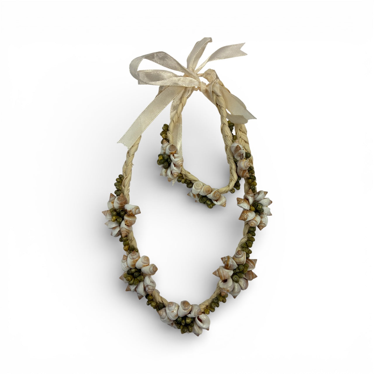 Handcrafted Island Shell Flower Necklace Set (ASSS011)