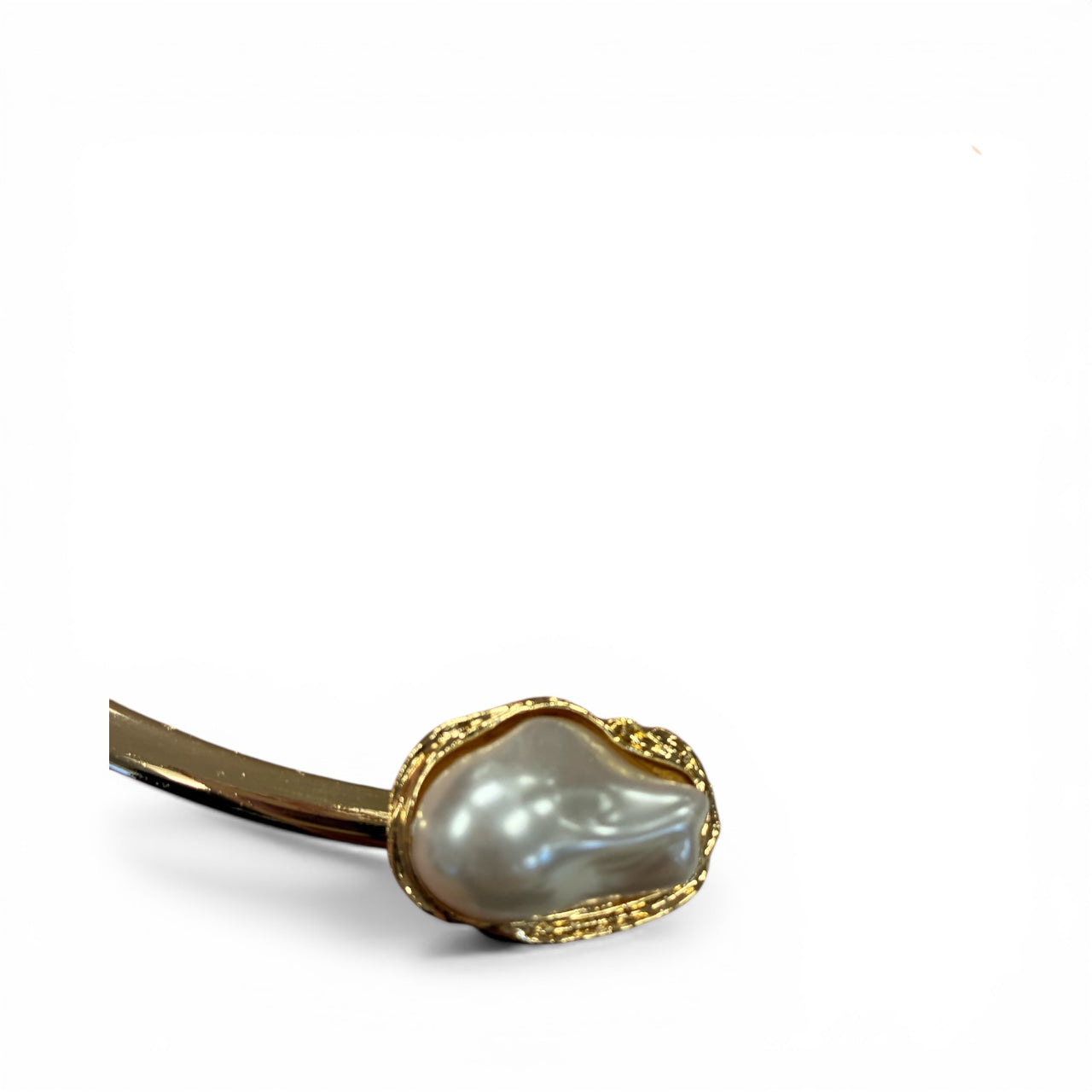 Baroque Pearl Open Choker Necklace | Fashion Gold Finish (BPOCNGF01)