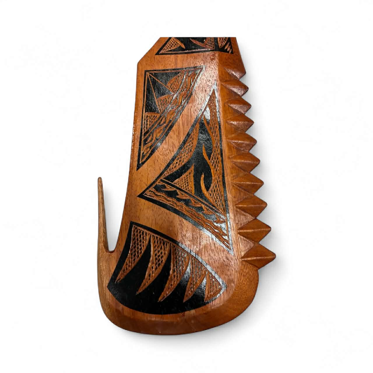 Samoan Nifo Oti – 25″ Medium Hand Carved Hook War Club (Decorative)