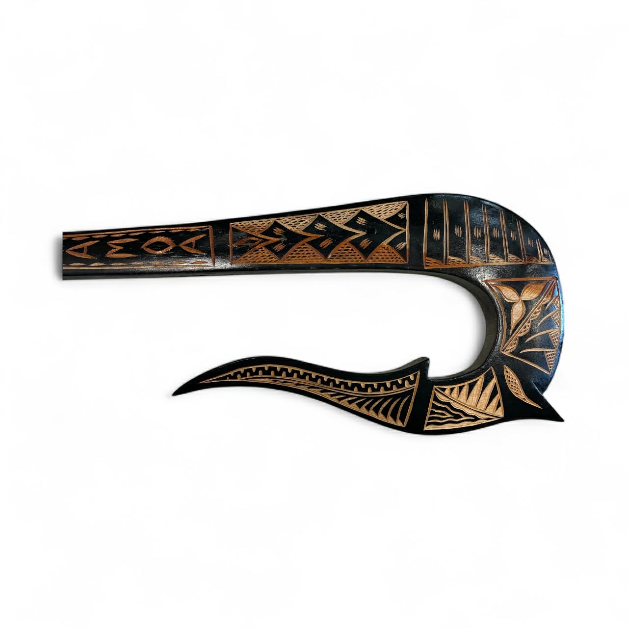 Hand-Carved Samoan Nifo Oti War Club Traditional Tribal Weapon – 30–32"