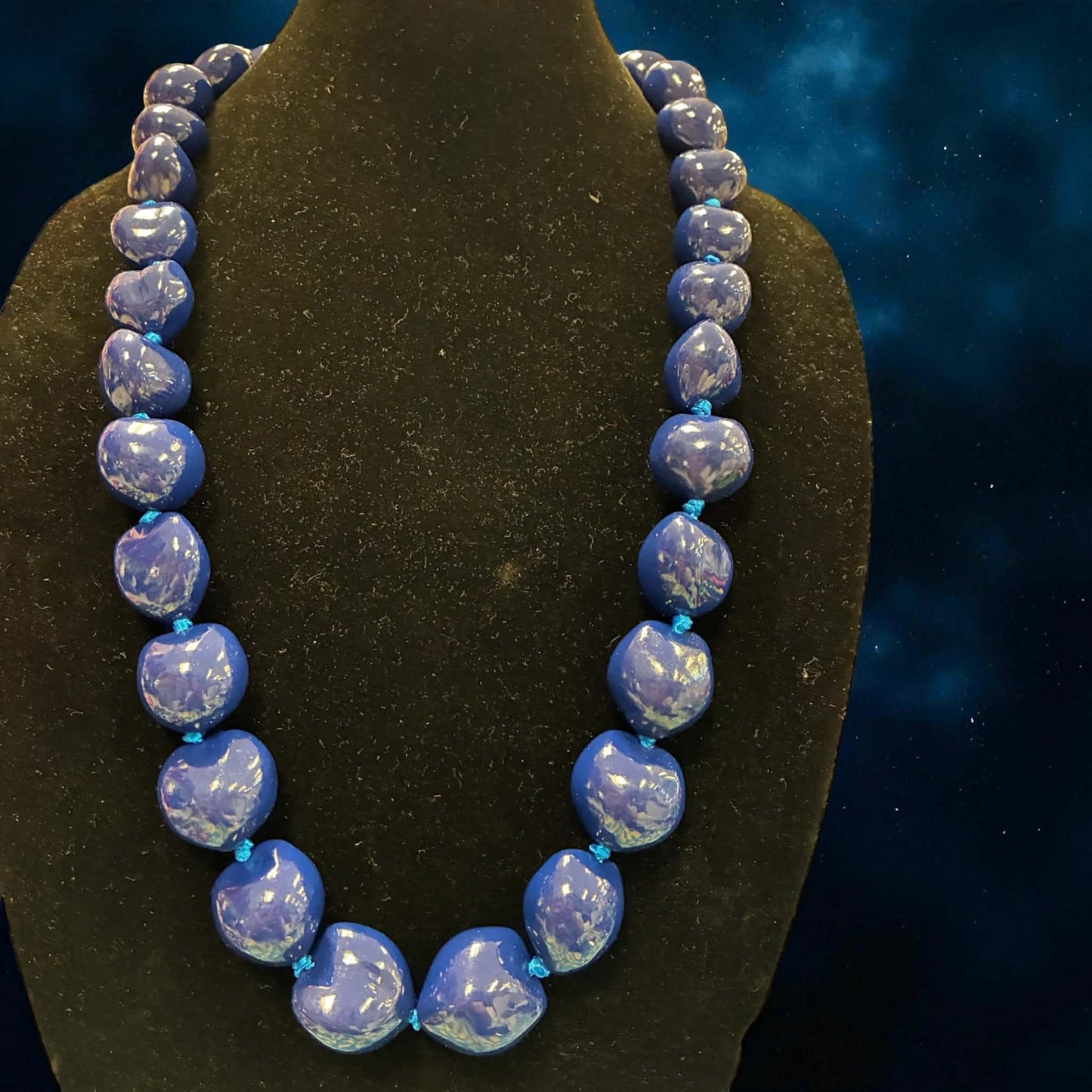 Authentic Kukui Nut Necklace 32” – Hawaiian Lei Jewelry | Blue
