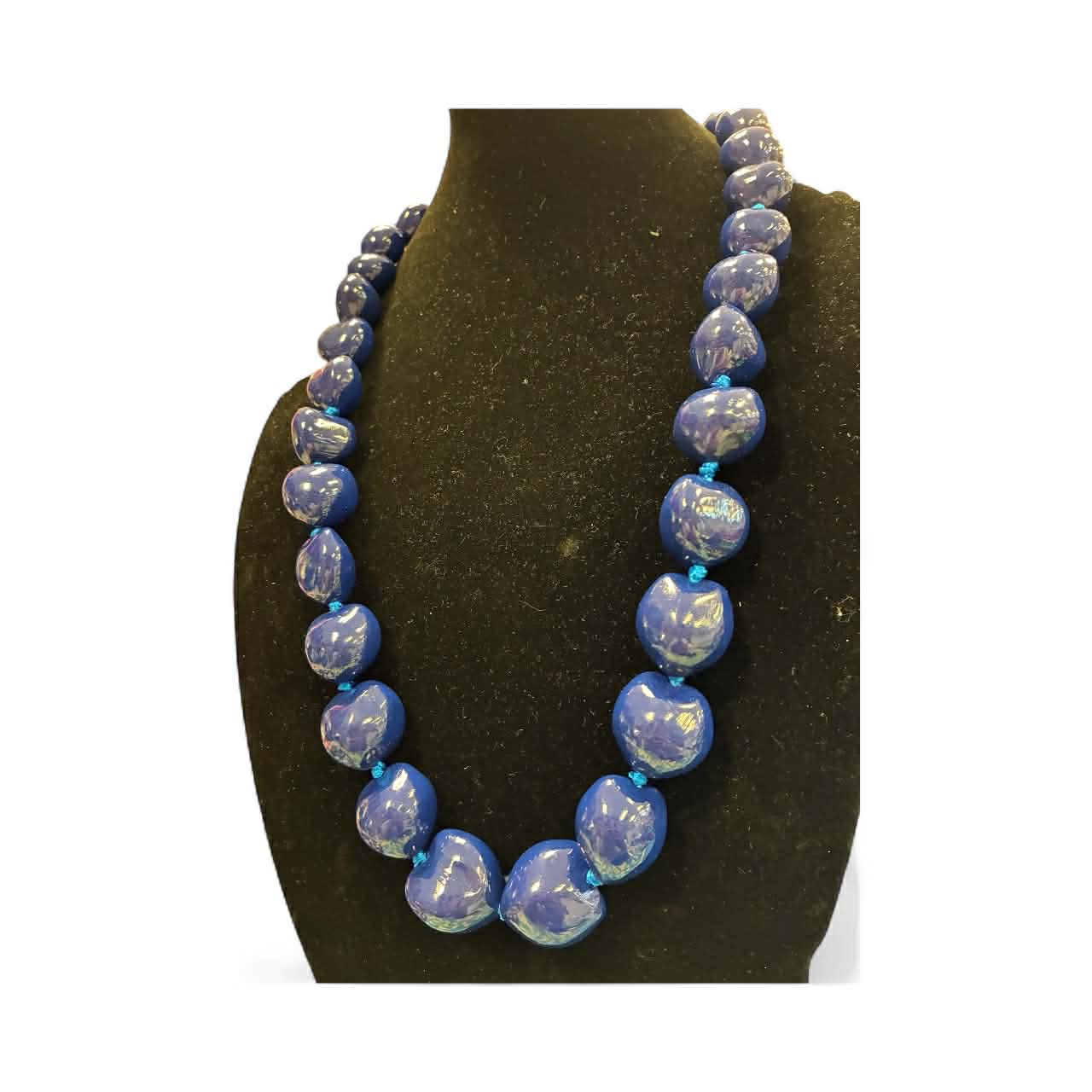 Authentic Kukui Nut Necklace 32” – Hawaiian Lei Jewelry | Blue