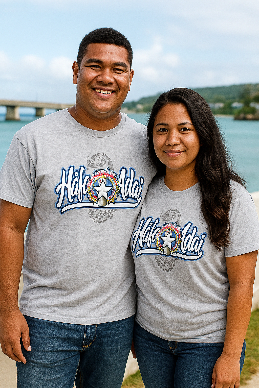 Håfa Adai Island Graphic Unisex Tee – Heather Gray (ITSC2)